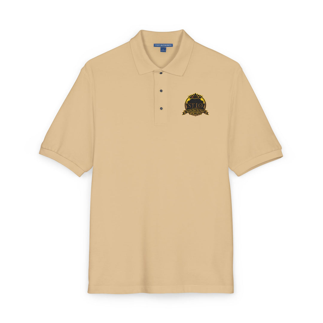 Embroidered Sunflower Crest Polo Shirt
