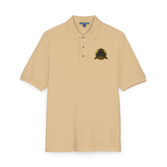 Embroidered Sunflower Crest Polo Shirt