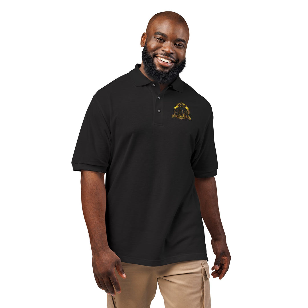 Embroidered Sunflower Crest Polo Shirt