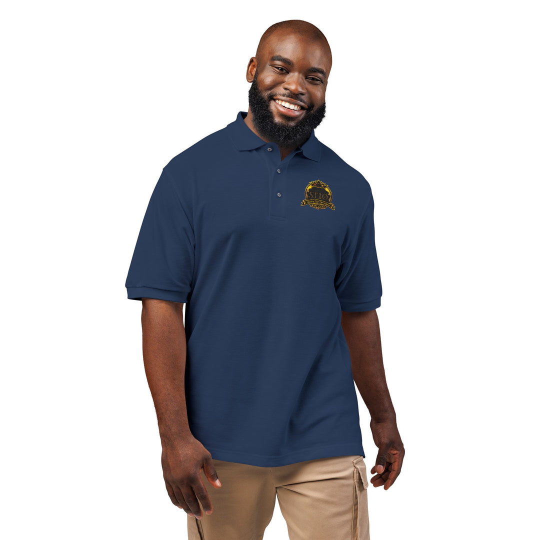 Embroidered Sunflower Crest Polo Shirt