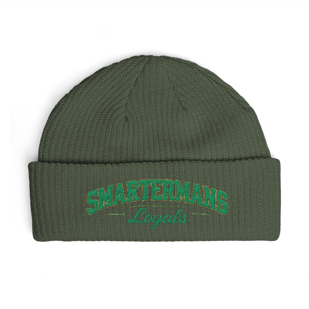Cuff Beanie — "Smarterman's Loyals" Embroidered Rib Knit Hat