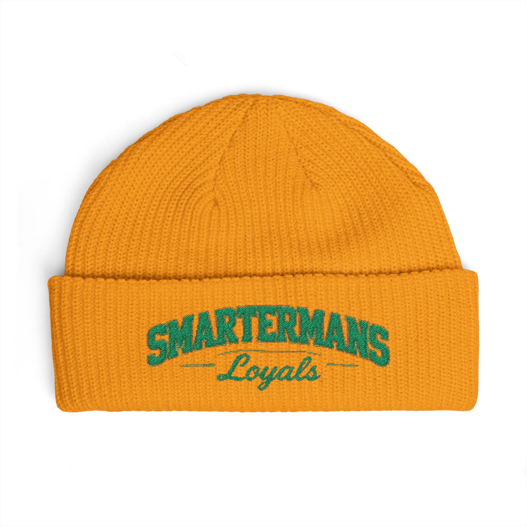 Cuff Beanie — "Smarterman's Loyals" Embroidered Rib Knit Hat