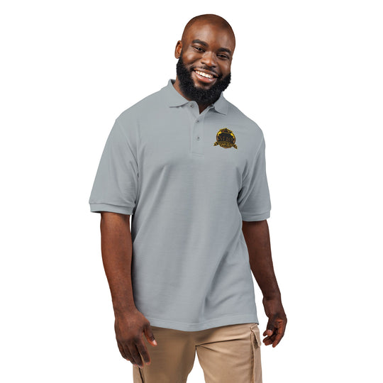 Embroidered Sunflower Crest Polo Shirt