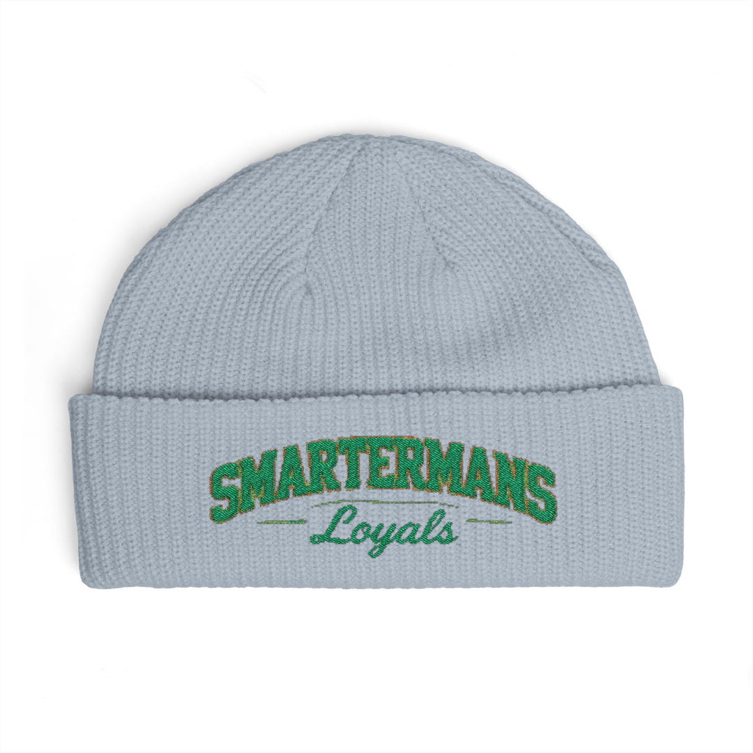Cuff Beanie — "Smarterman's Loyals" Embroidered Rib Knit Hat