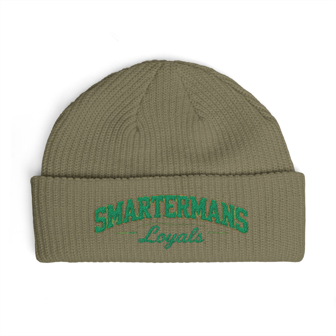 Cuff Beanie — "Smarterman's Loyals" Embroidered Rib Knit Hat
