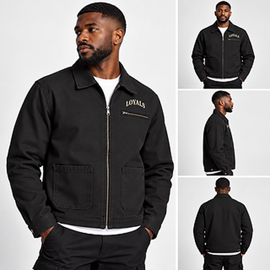 Canvas Heavy Jacket — Brown Zip Jacket