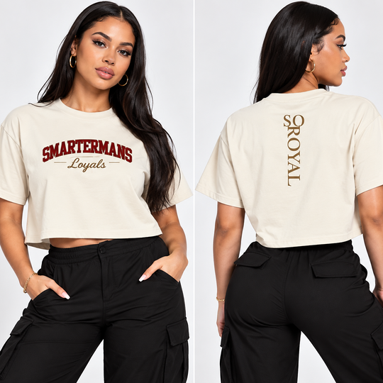 SmarterMans Loyals Boxy Tee — Women's Cropped Graphic T-Shirt