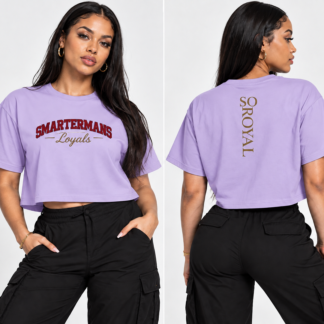 SmarterMans Loyals Boxy Tee — Women's Cropped Graphic T-Shirt