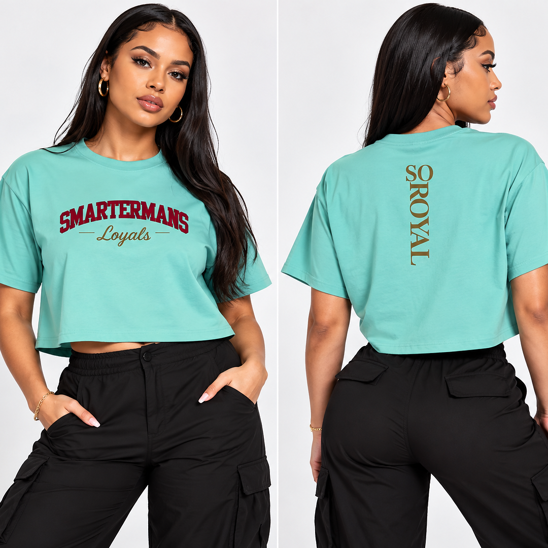 SmarterMans Loyals Boxy Tee — Women's Cropped Graphic T-Shirt
