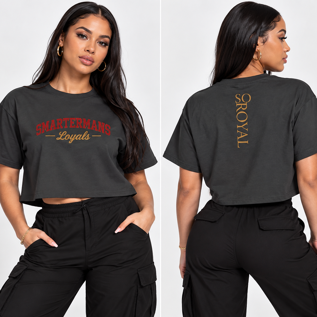 SmarterMans Loyals Boxy Tee — Women's Cropped Graphic T-Shirt
