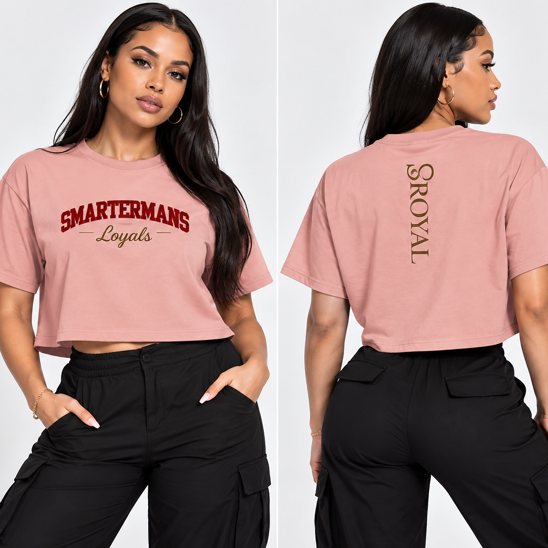 SmarterMans Loyals Boxy Tee — Women's Cropped Graphic T-Shirt