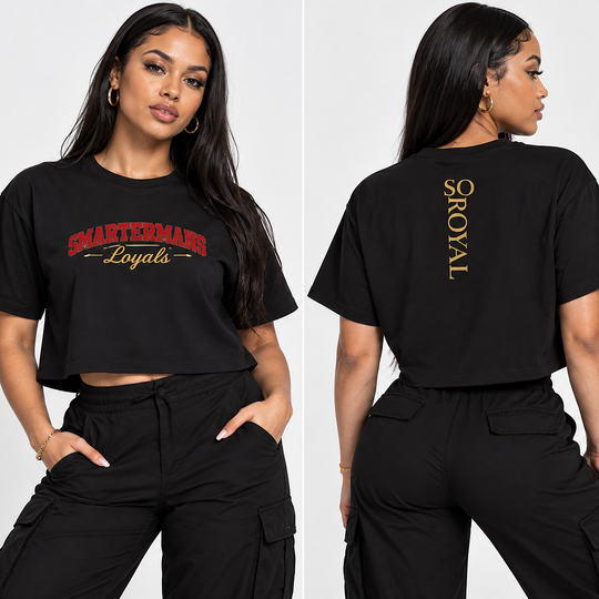 SmarterMans Loyals Boxy Tee — Women's Cropped Graphic T-Shirt