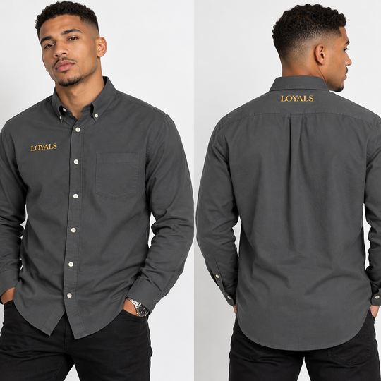 Long Sleeve Nailhead Easy Care Shirt — Classic Men's Long-Sleeve Work Shirt