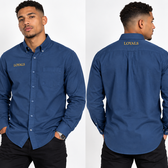 Long Sleeve Nailhead Easy Care Shirt — Classic Men's Long-Sleeve Work Shirt