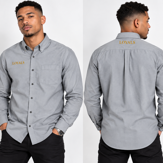 Long Sleeve Nailhead Easy Care Shirt — Classic Men's Long-Sleeve Work Shirt