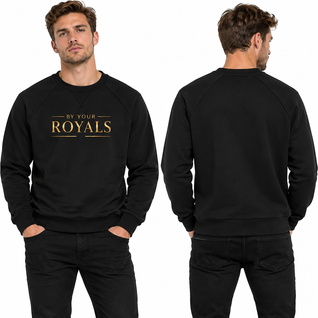 Royals Crewneck Sweatshirt — 'By Your Royals' Metallic Chest Logo