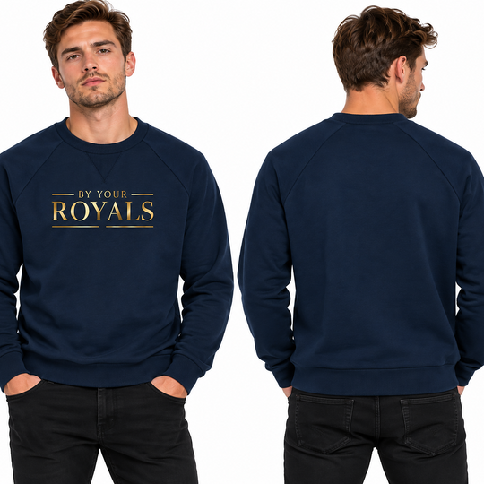 Royals Crewneck Sweatshirt — 'By Your Royals' Metallic Chest Logo