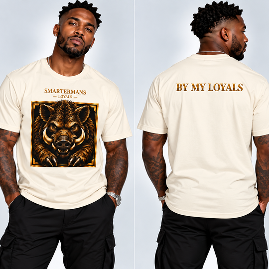 Wild Boar Graphic T-Shirt — "By My Loyals" Back Print