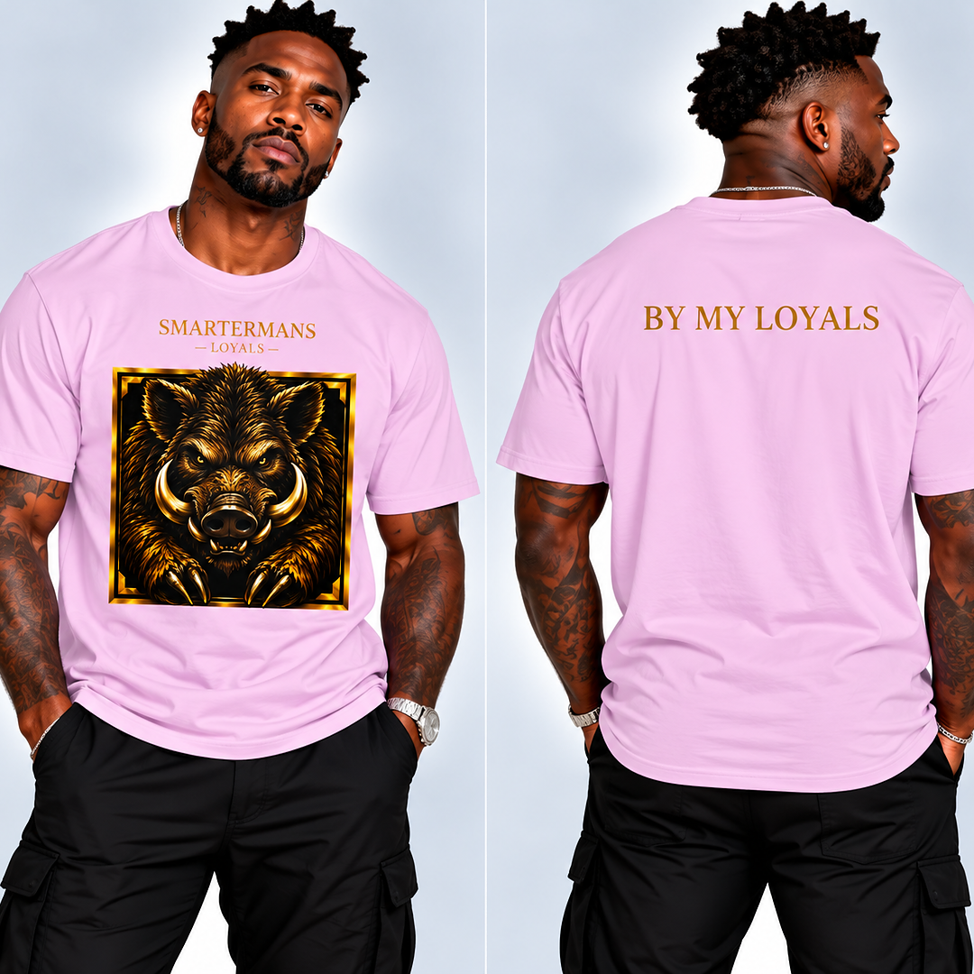 Wild Boar Graphic T-Shirt — "By My Loyals" Back Print