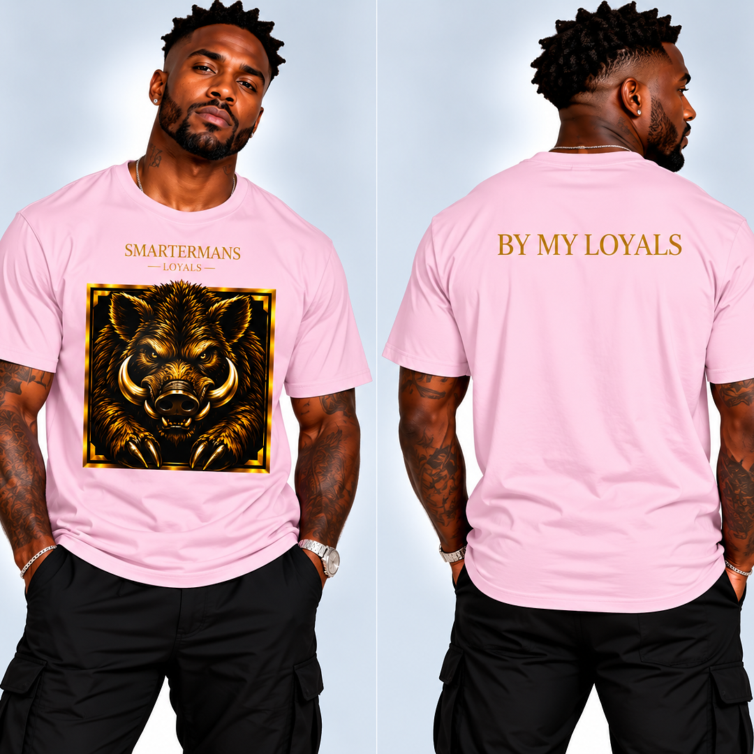 Wild Boar Graphic T-Shirt — "By My Loyals" Back Print