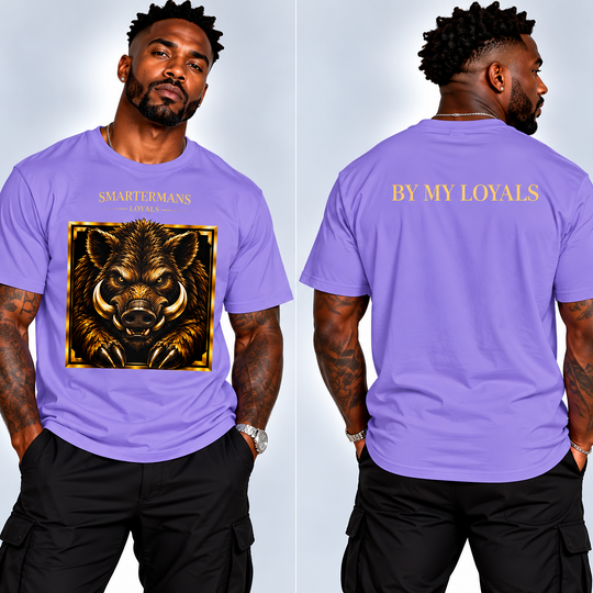 Wild Boar Graphic T-Shirt — "By My Loyals" Back Print
