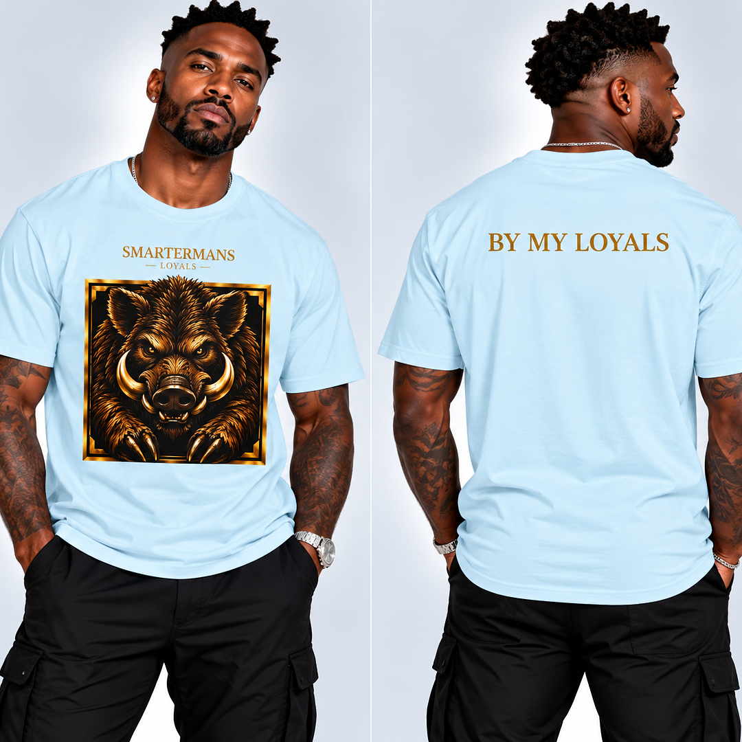 Wild Boar Graphic T-Shirt — "By My Loyals" Back Print