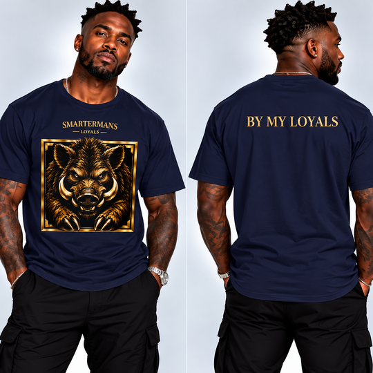 Wild Boar Graphic T-Shirt — "By My Loyals" Back Print