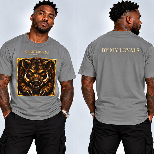 Wild Boar Graphic T-Shirt — "By My Loyals" Back Print