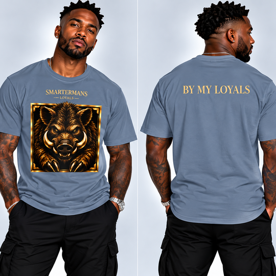 Wild Boar Graphic T-Shirt — "By My Loyals" Back Print
