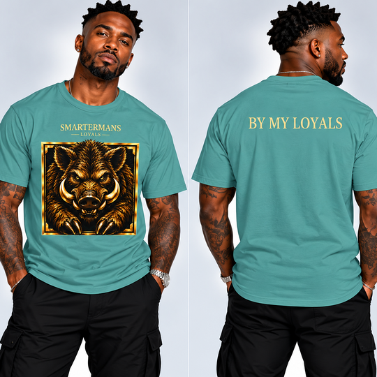 Wild Boar Graphic T-Shirt — "By My Loyals" Back Print