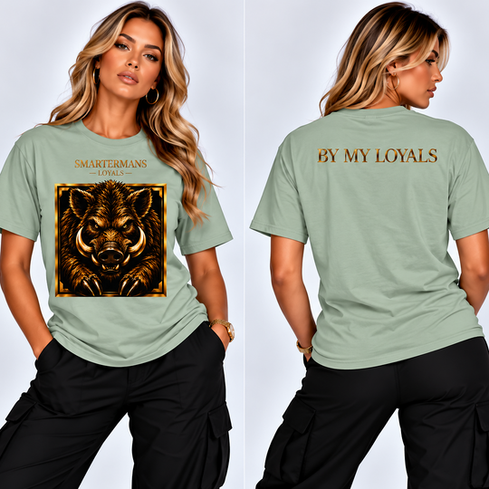 Wild Boar Graphic T-Shirt — "By My Loyals" Back Print