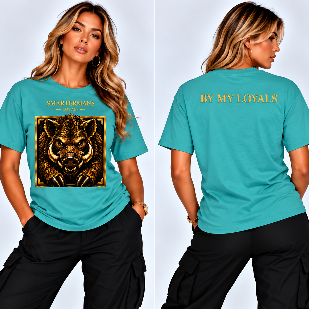 Wild Boar Graphic T-Shirt — "By My Loyals" Back Print