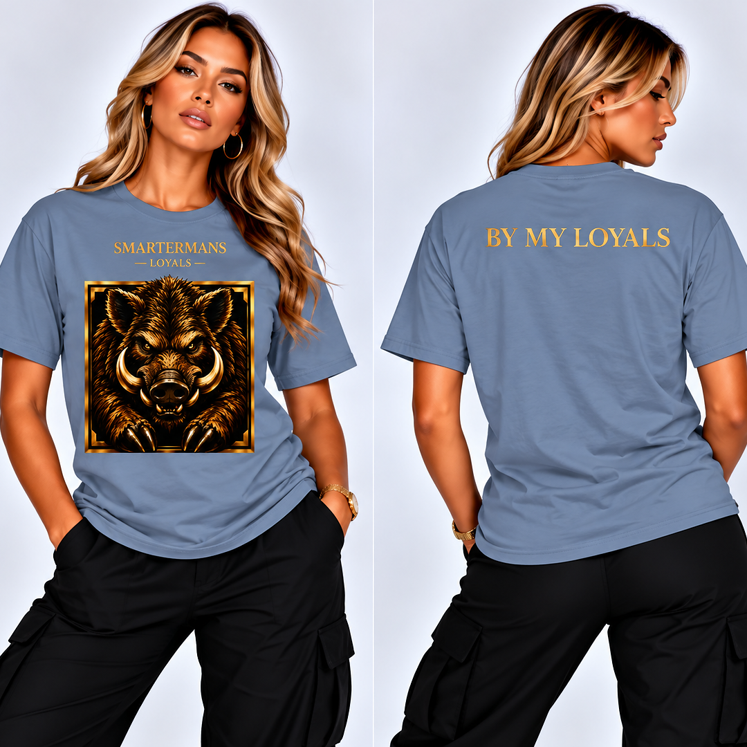 Wild Boar Graphic T-Shirt — "By My Loyals" Back Print