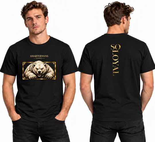 Bear Graphic T-Shirt — “So Loyal” Crewneck