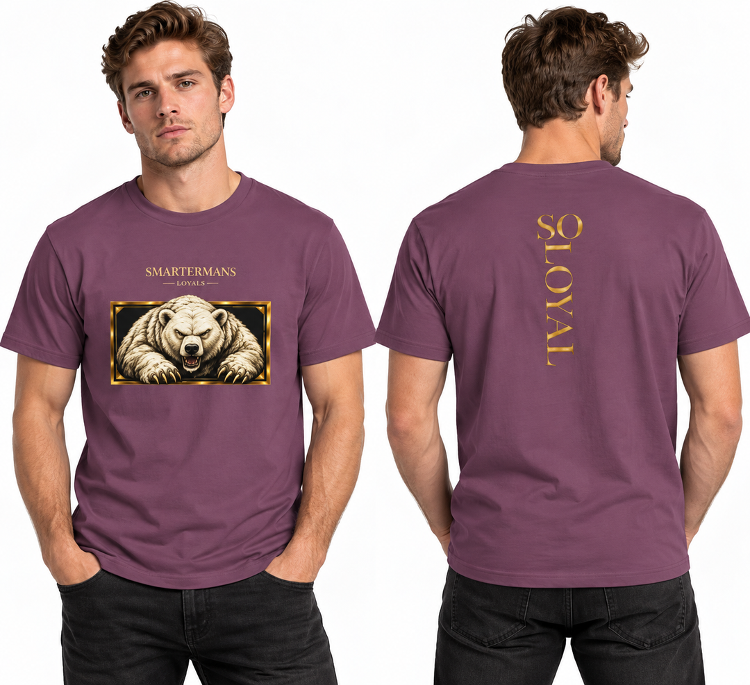 Bear Graphic T-Shirt — “So Loyal” Crewneck