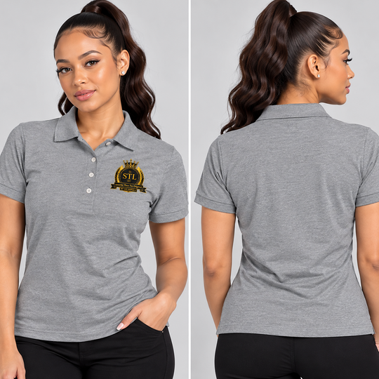 Women’s Polo Shirt — Gold Crest Logo Embroidered Tee