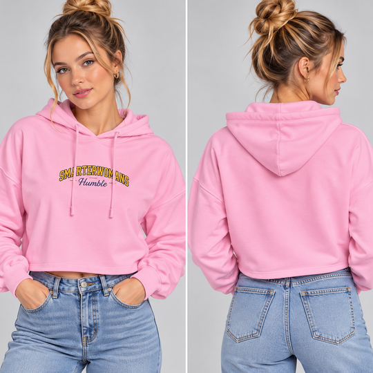 Cropped Hoodie — "Small Town Vibes" Humble Graphic
