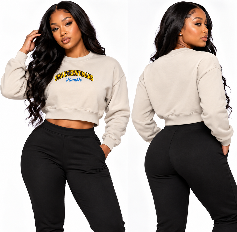 SmarterWoman's Homie Crop Crew Sweatshirt