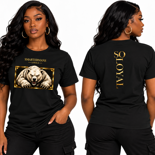 Bear Graphic T-Shirt — “So Loyal”  Crewneck