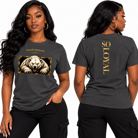 Bear Graphic T-Shirt — “So Loyal”  Crewneck