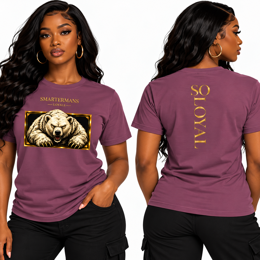 Bear Graphic T-Shirt — “So Loyal”  Crewneck