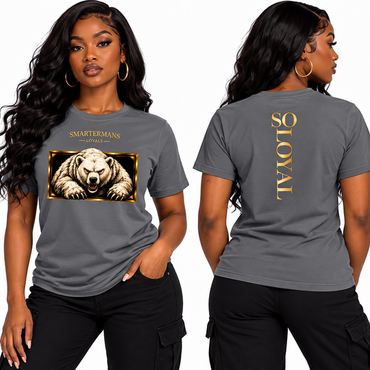 Bear Graphic T-Shirt — “So Loyal”  Crewneck