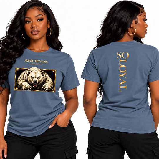 Bear Graphic T-Shirt — “So Loyal”  Crewneck