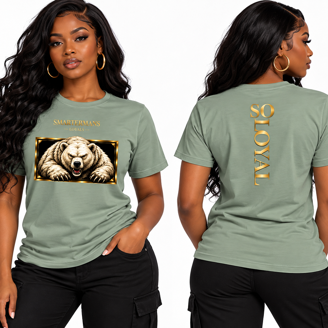 Bear Graphic T-Shirt — “So Loyal”  Crewneck