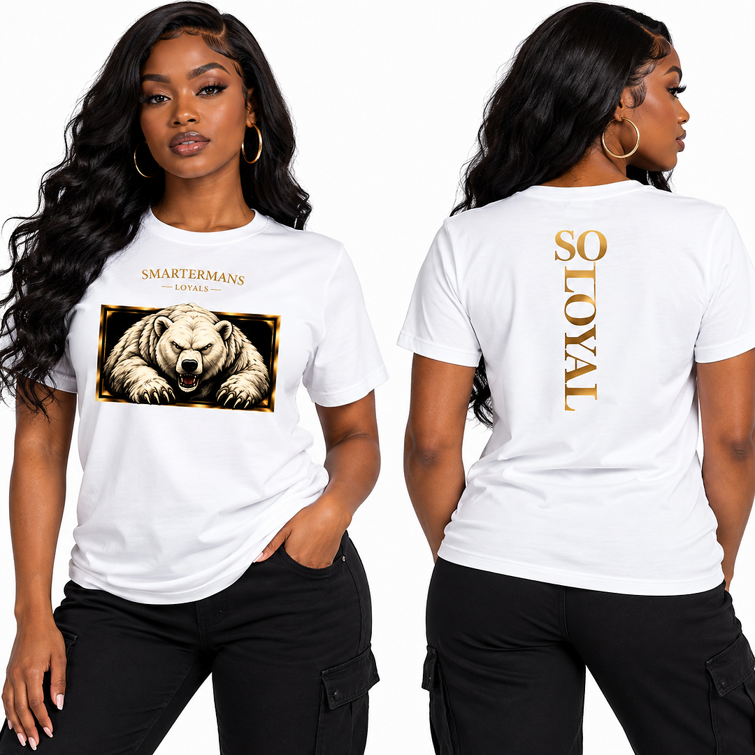 Bear Graphic T-Shirt — “So Loyal”  Crewneck