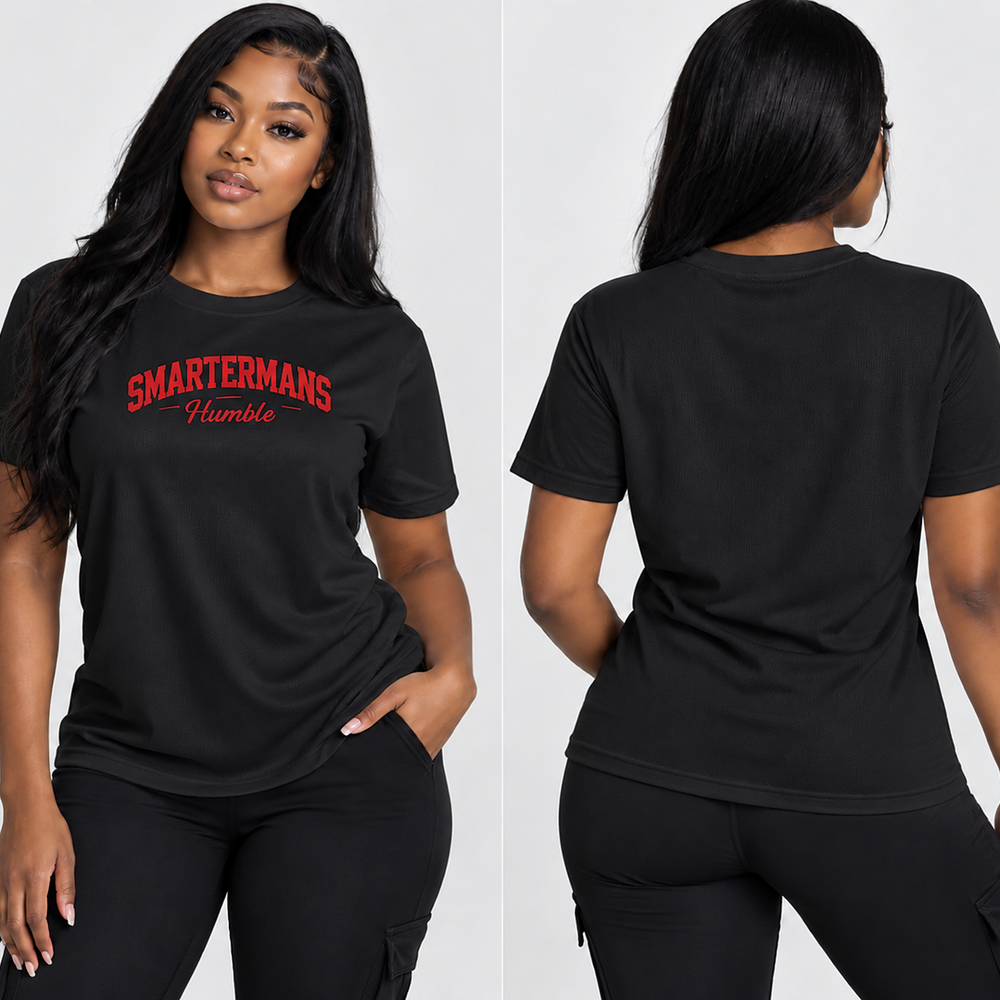 Crop Tee — "SmarterMans Humble" Retro Graphic Women’s Crop Tee