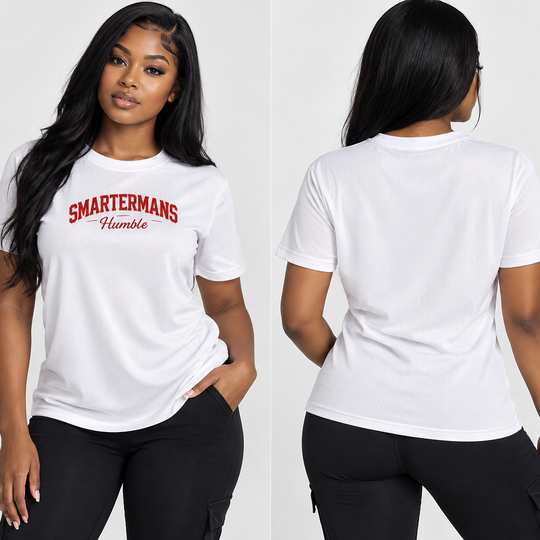 Crop Tee — "SmarterMans Humble" Retro Graphic Women’s Crop Tee