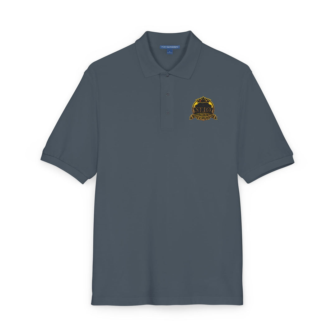 Embroidered Sunflower Crest Polo Shirt