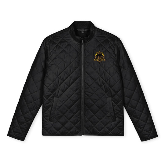 Quilted Jacket — Embroidered Gold Crest Men's Full-Zip