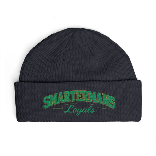 Cuff Beanie — "Smarterman's Loyals" Embroidered Rib Knit Hat